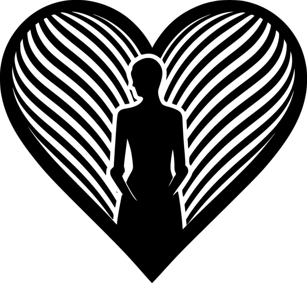 Heart - Minimalist and Flat Logo - illustration vector