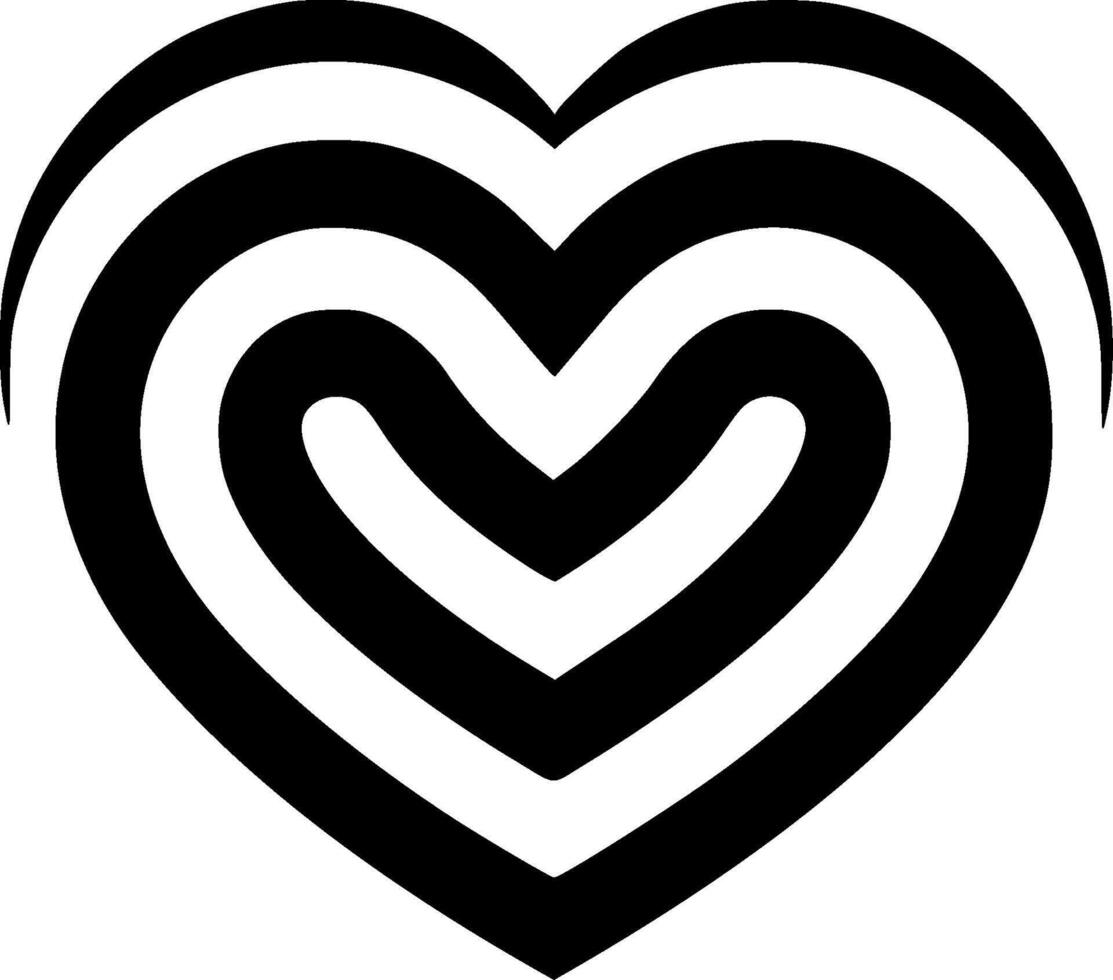 Heart, Minimalist and Simple Silhouette - illustration vector