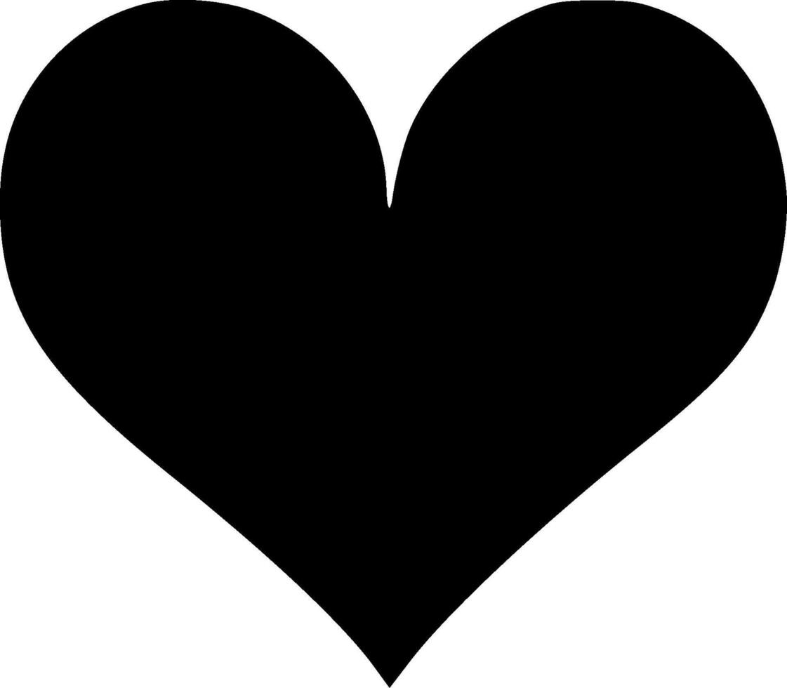 Heart, Black and White illustration vector