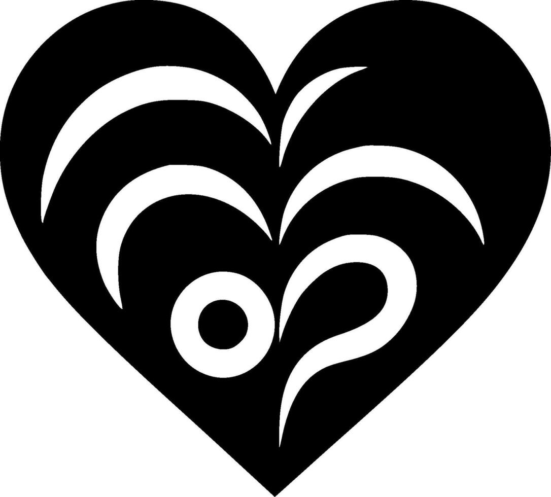 Heart - Minimalist and Flat Logo - illustration vector