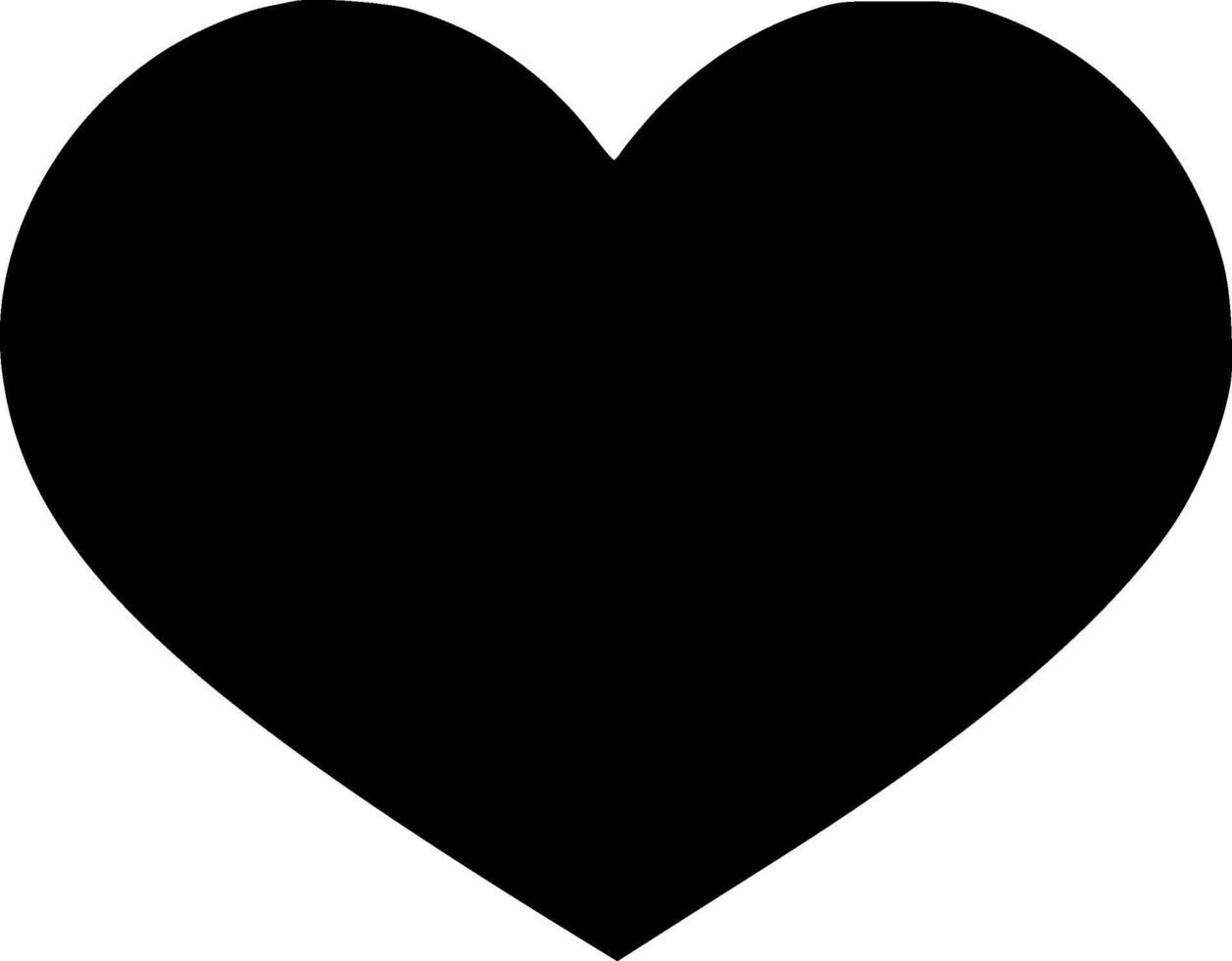 Heart, Minimalist and Simple Silhouette - illustration vector