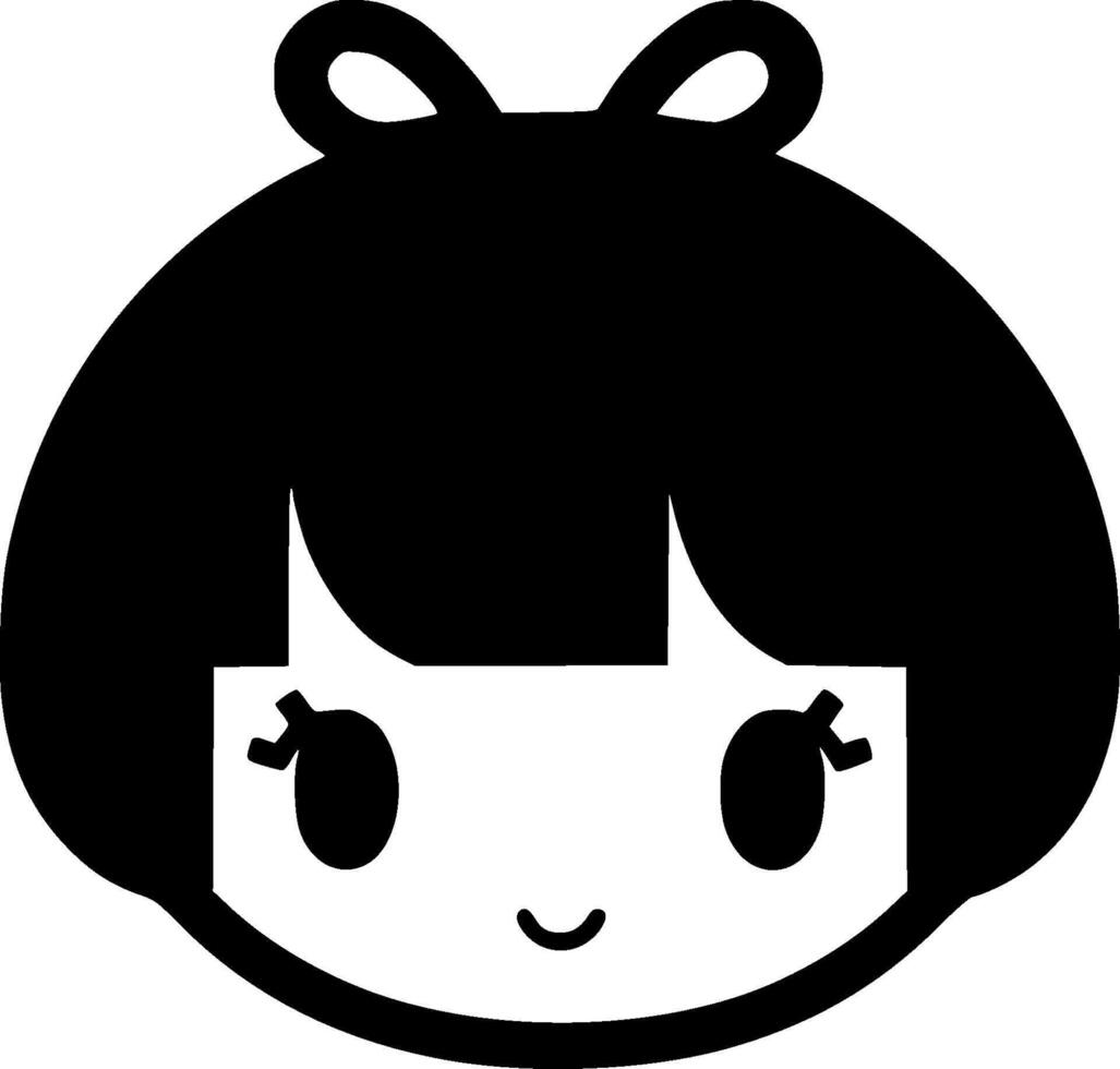 Kawaii, Black and White illustration 47845823 Vector Art at Vecteezy