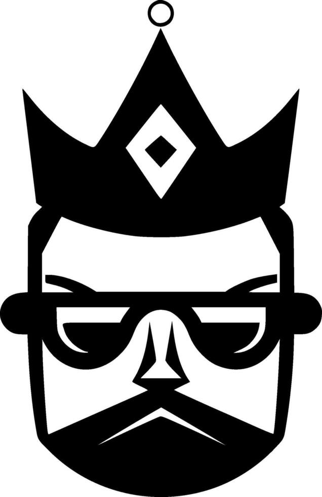 King - Minimalist and Flat Logo - illustration vector
