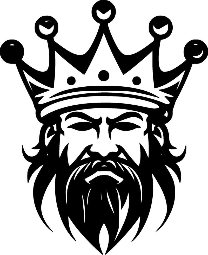 King - Minimalist and Flat Logo - illustration vector