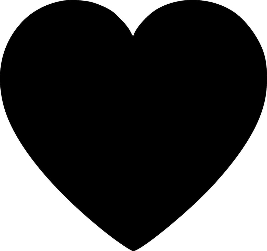 Love Heart, Black and White illustration vector