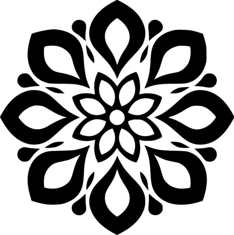 Mandala, Minimalist and Simple Silhouette - illustration vector
