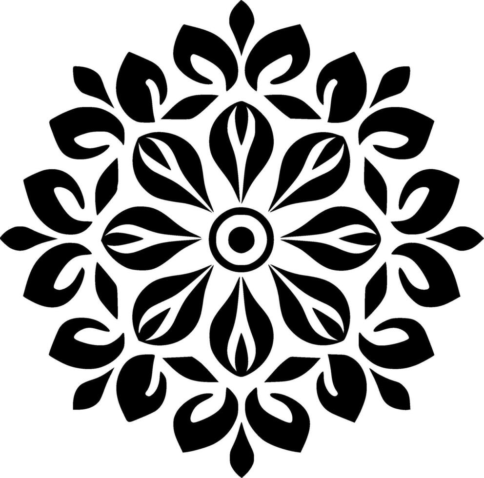 Mandala, Minimalist and Simple Silhouette - illustration vector