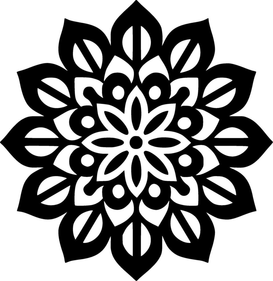 Mandala - Minimalist and Flat Logo - illustration vector
