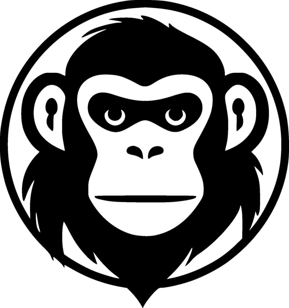 Monkey - Minimalist and Flat Logo - illustration vector
