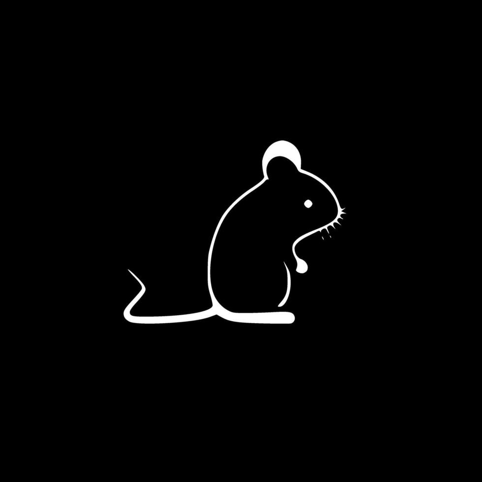 Mouse, Minimalist and Simple Silhouette - illustration vector