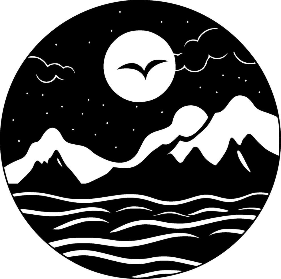 Ocean - High Quality Logo - illustration ideal for T-shirt graphic vector