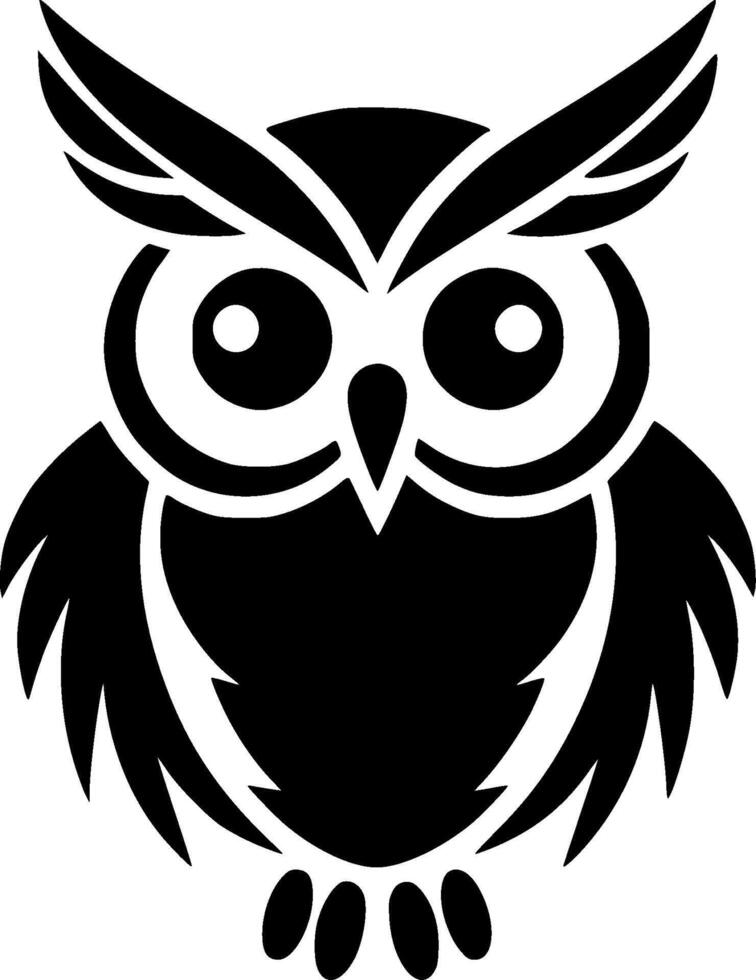 Owl - Minimalist and Flat Logo - illustration vector