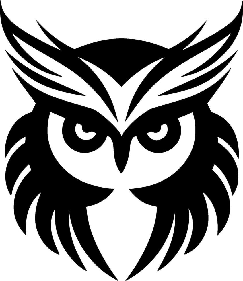 Owl, Minimalist and Simple Silhouette - illustration vector