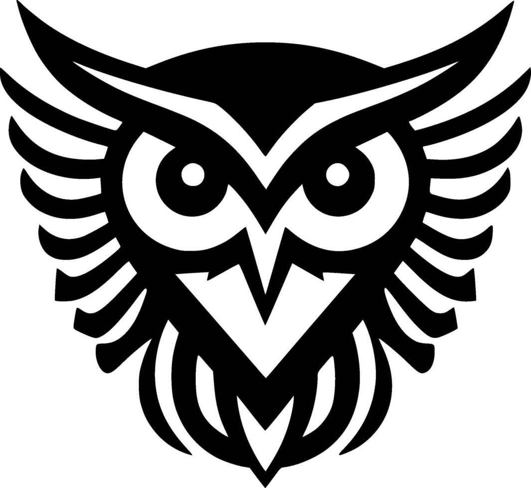 Owl, Minimalist and Simple Silhouette - illustration vector