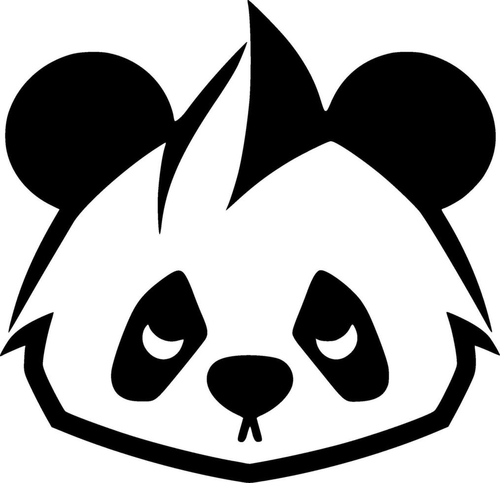 Panda - Minimalist and Flat Logo - illustration vector