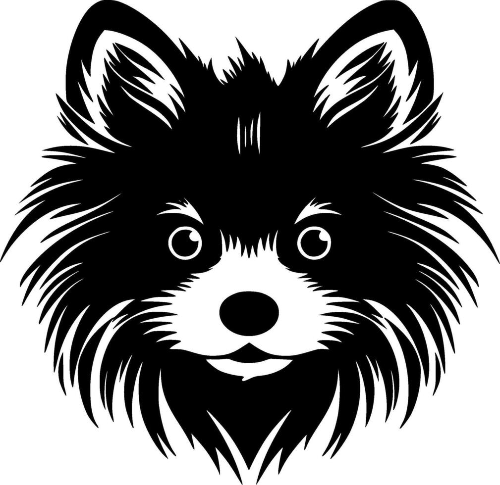 Pomeranian - Minimalist and Flat Logo - illustration vector
