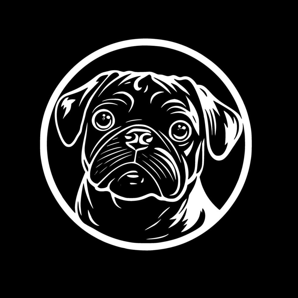 Pug - Minimalist and Flat Logo - illustration vector