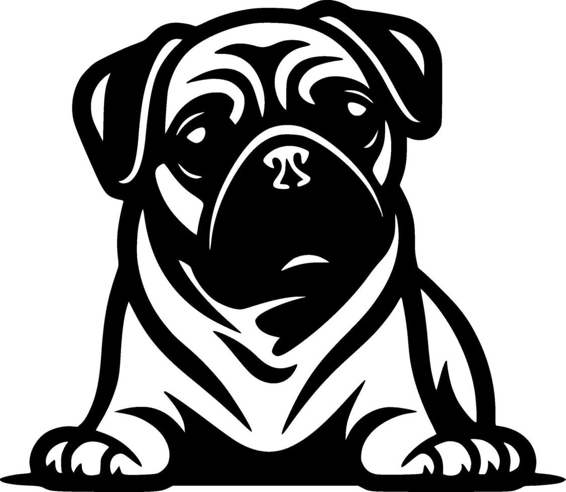 Pug - Minimalist and Flat Logo - illustration vector