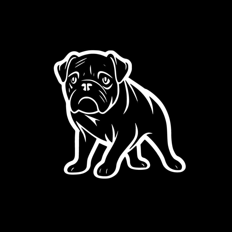 Pug - Minimalist and Flat Logo - illustration vector