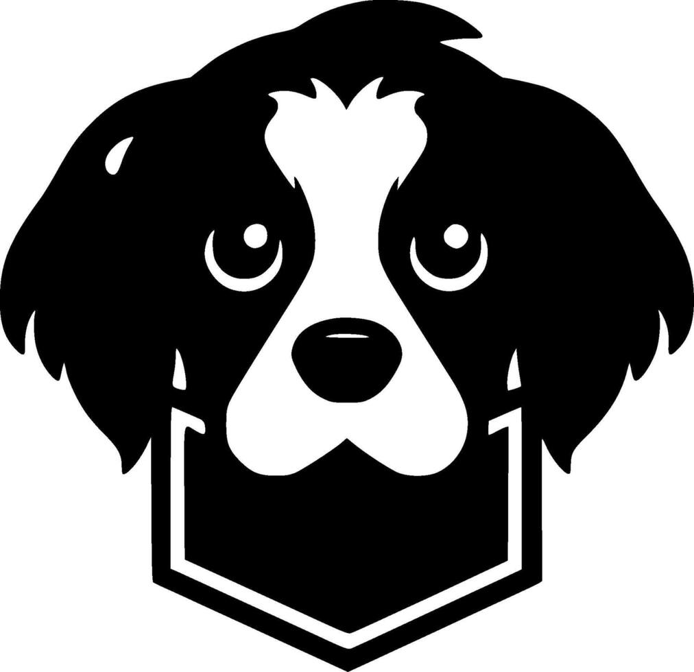 Puppy, Minimalist and Simple Silhouette - illustration vector