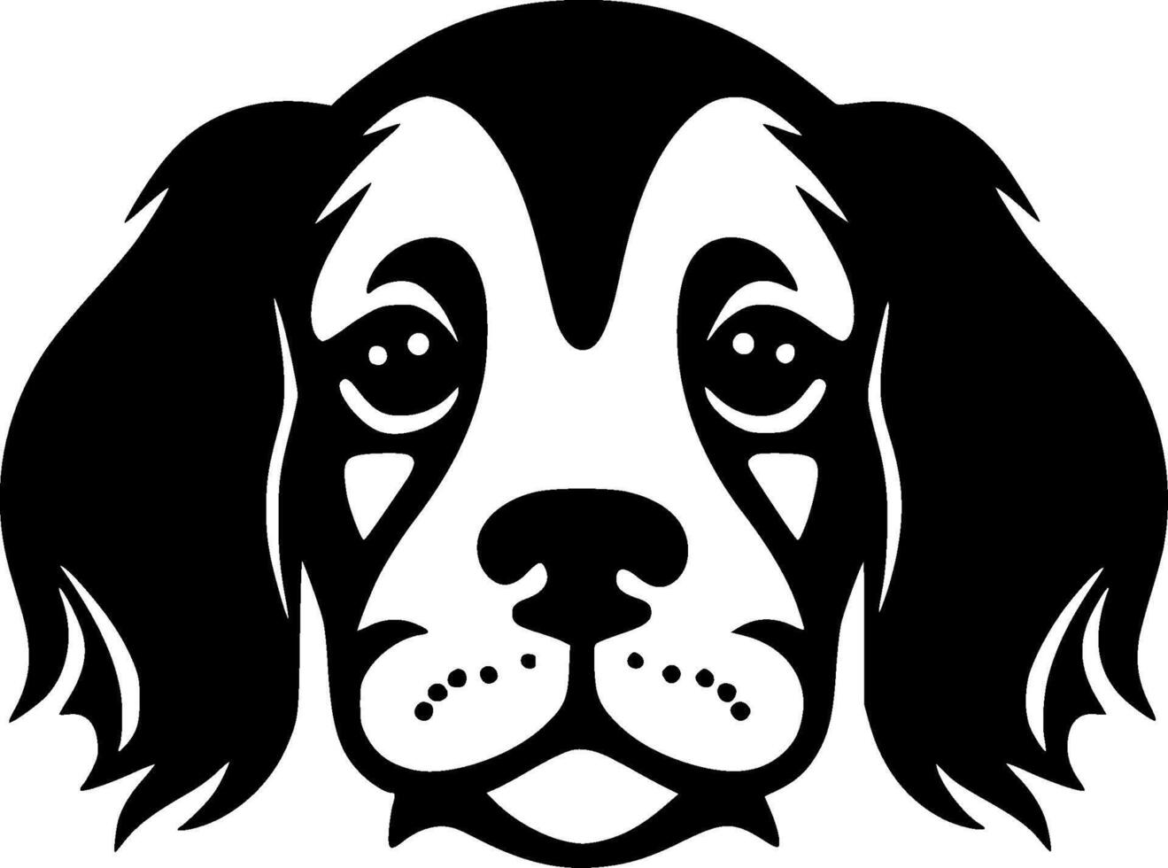 Puppy, Black and White illustration vector