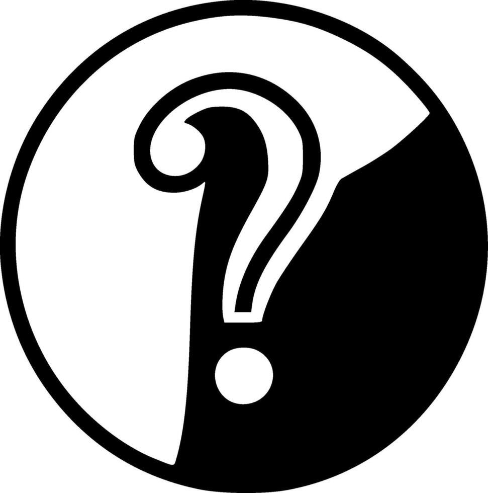 Question - High Quality Logo - illustration ideal for T-shirt graphic vector