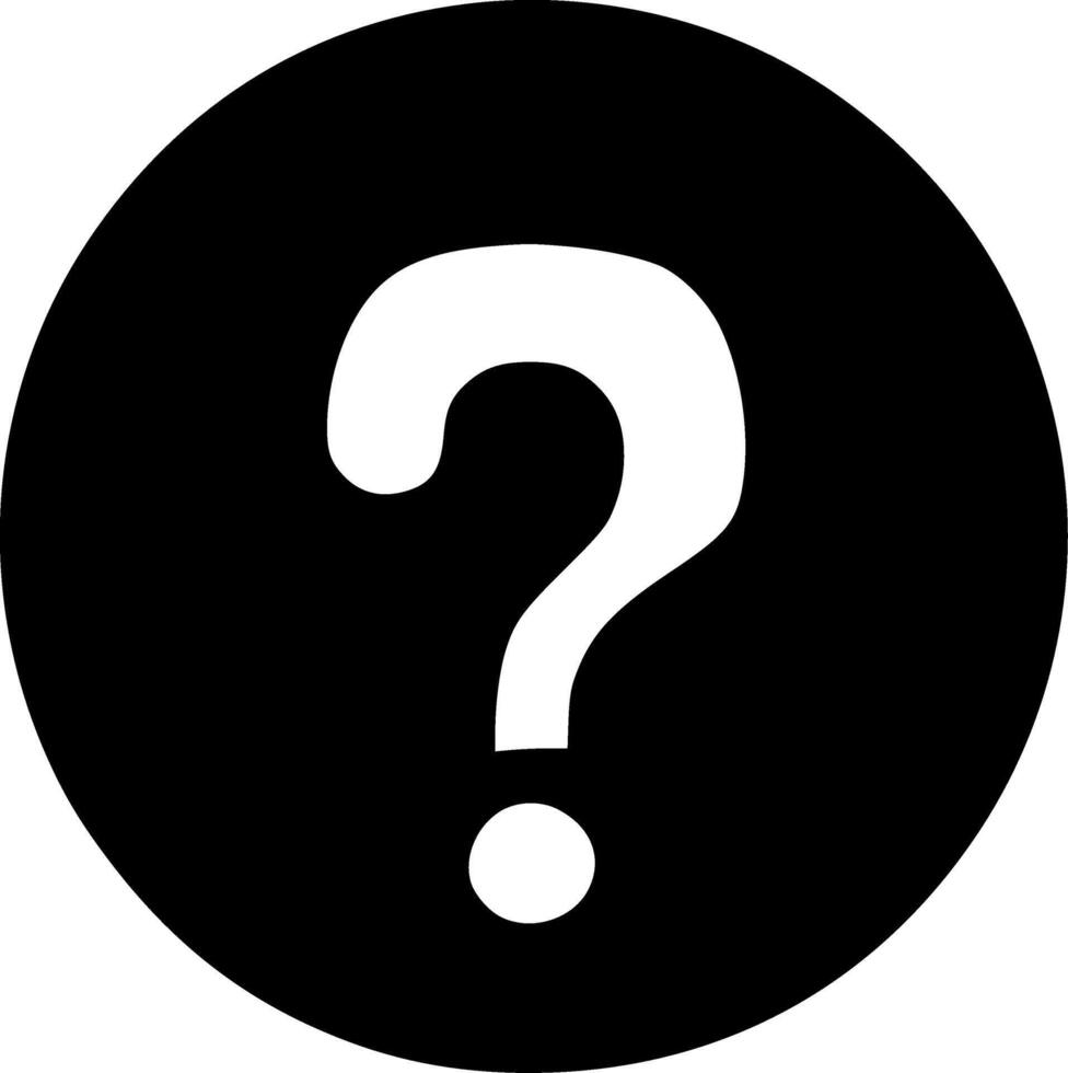 Question - Black and White Isolated Icon - illustration vector