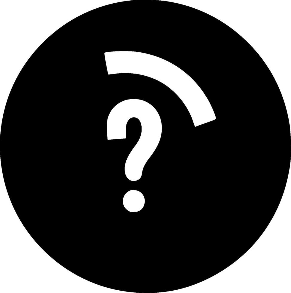 Question - Black and White Isolated Icon - illustration vector