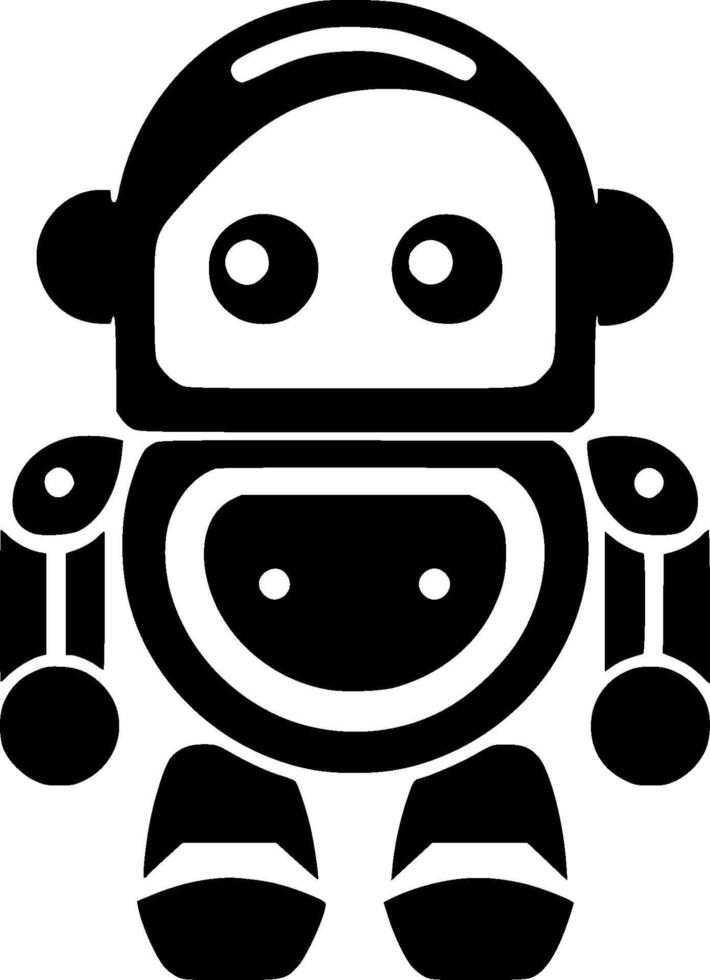 Robot, Black and White illustration 47846183 Vector Art at Vecteezy