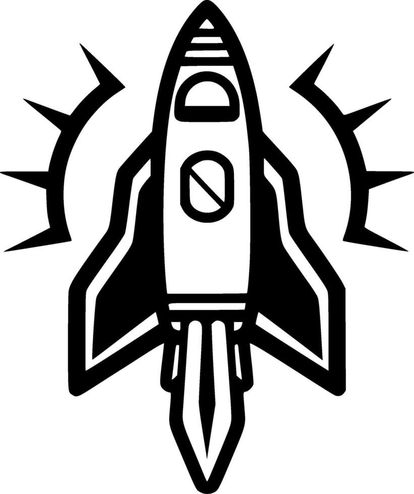 Rocket - Minimalist and Flat Logo - illustration vector