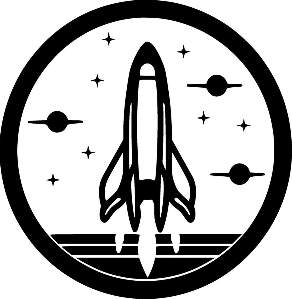 Rocket - Minimalist and Flat Logo - illustration vector