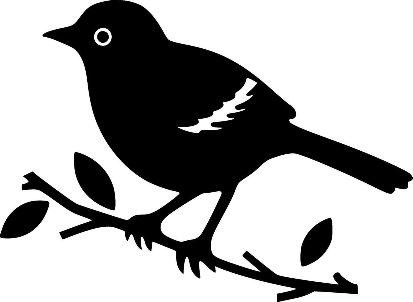 Robin Bird Branch Silhouette T Shirt Robin Bird Branch Silhouette T Shirt