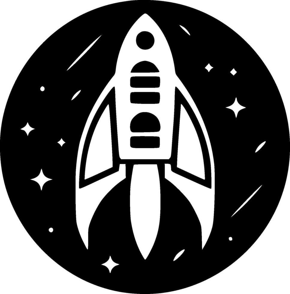 Rocket - Minimalist and Flat Logo - illustration vector