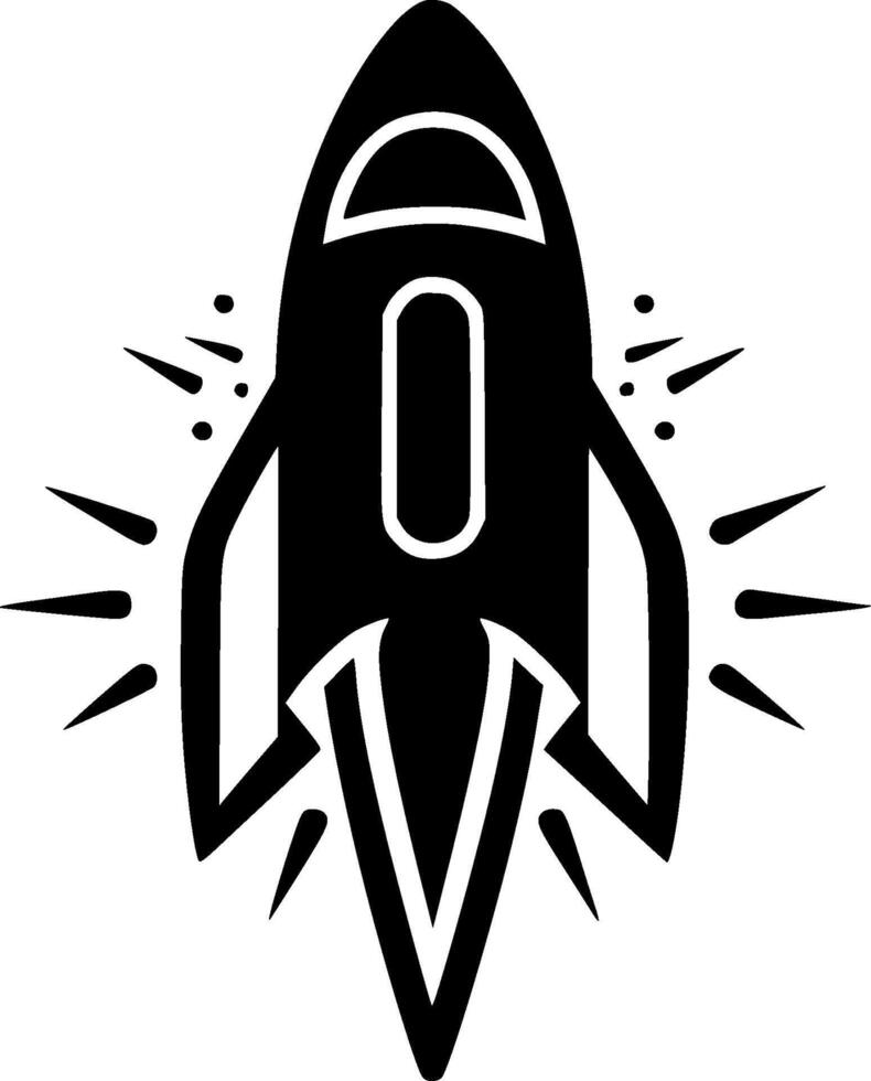 Rocket - Minimalist and Flat Logo - illustration vector