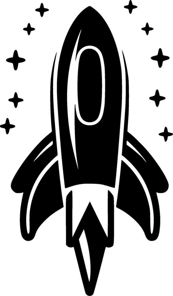 Rocket - Minimalist and Flat Logo - illustration vector