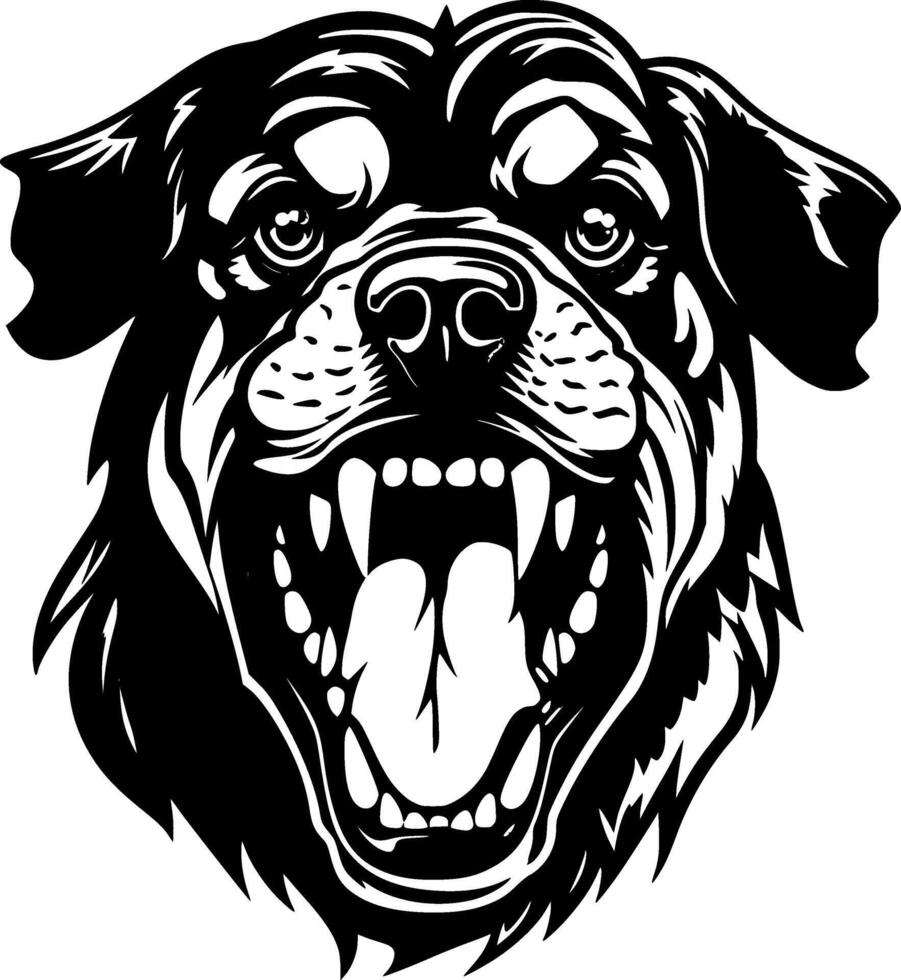 Rottweiler, Minimalist and Simple Silhouette - illustration vector