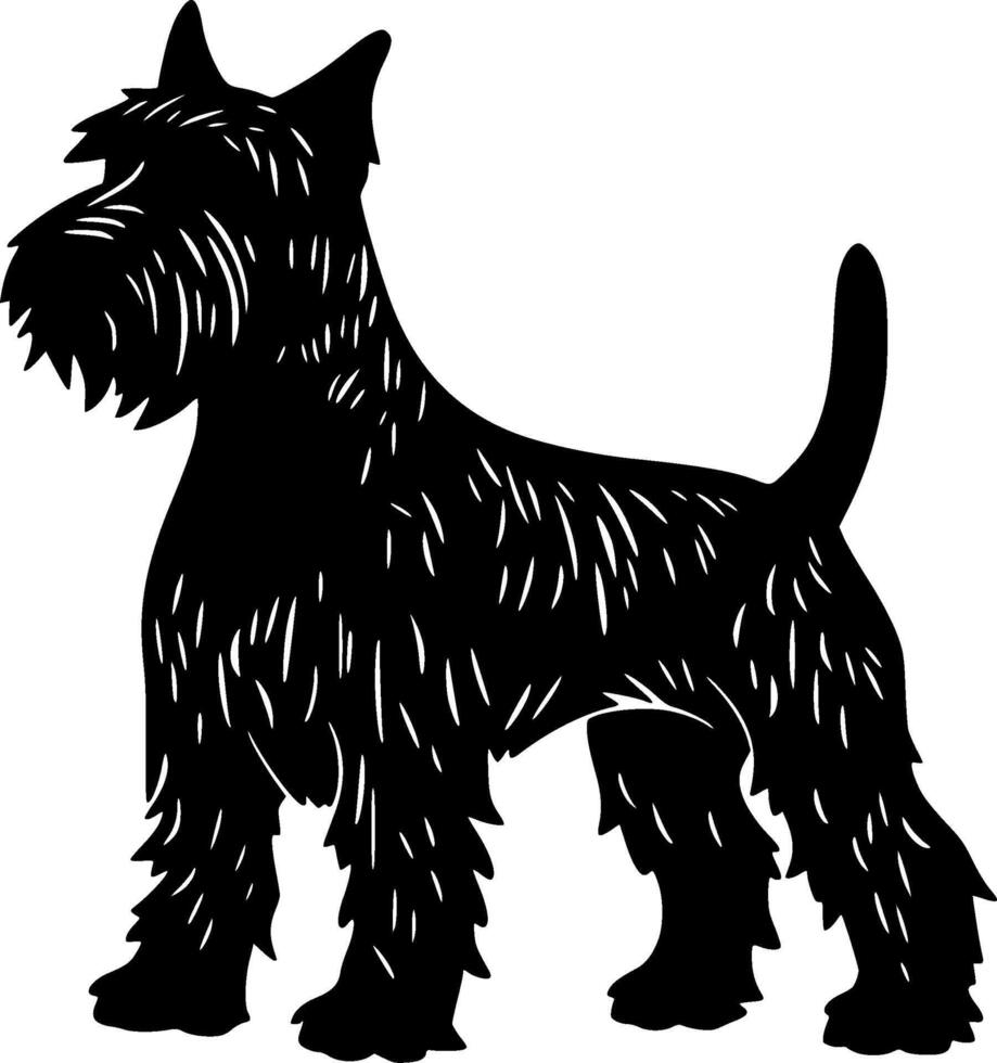 Scottish Terrier - Minimalist and Flat Logo - illustration vector