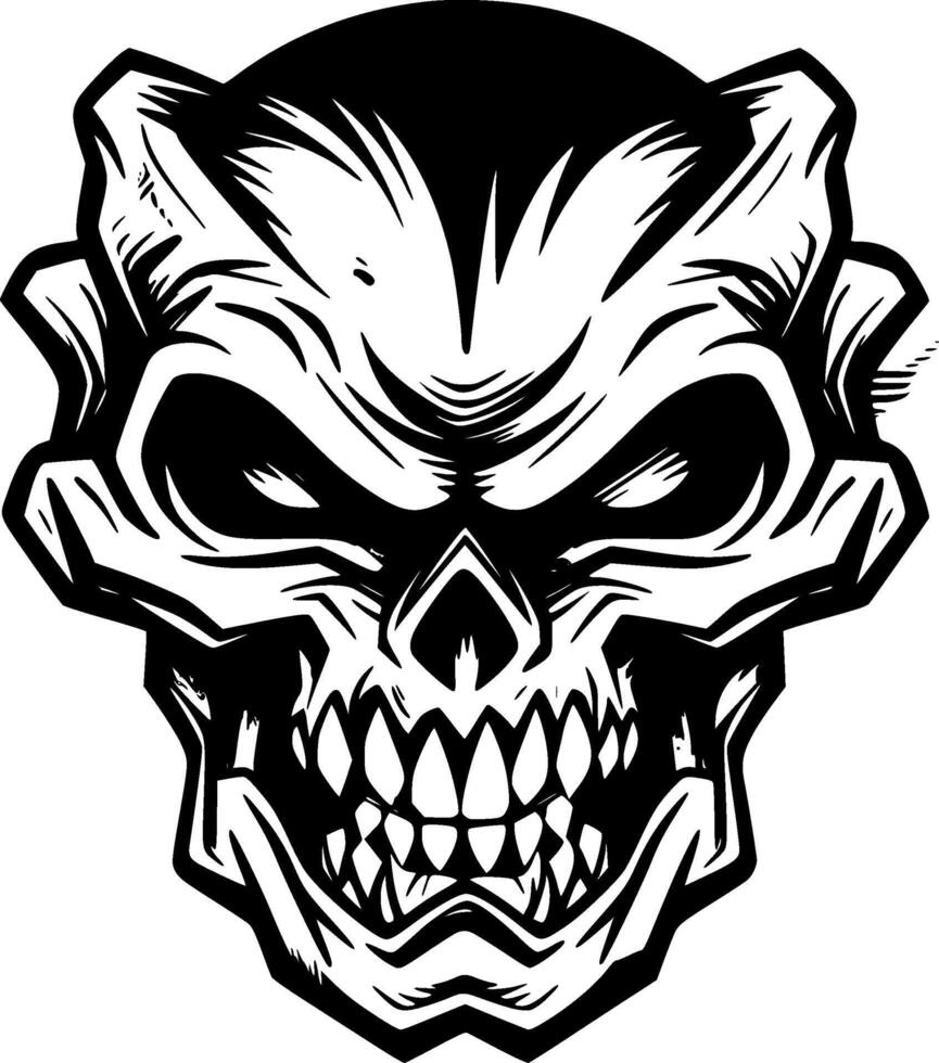 Skull - Minimalist and Flat Logo - illustration vector