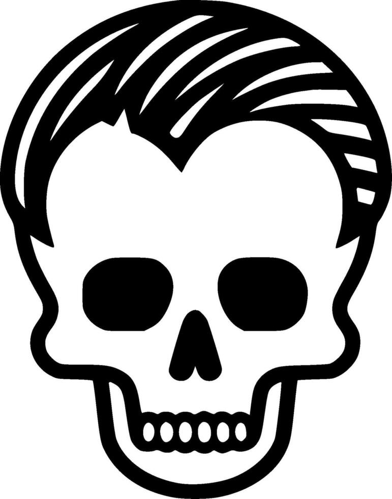Skull, Minimalist and Simple Silhouette - illustration vector
