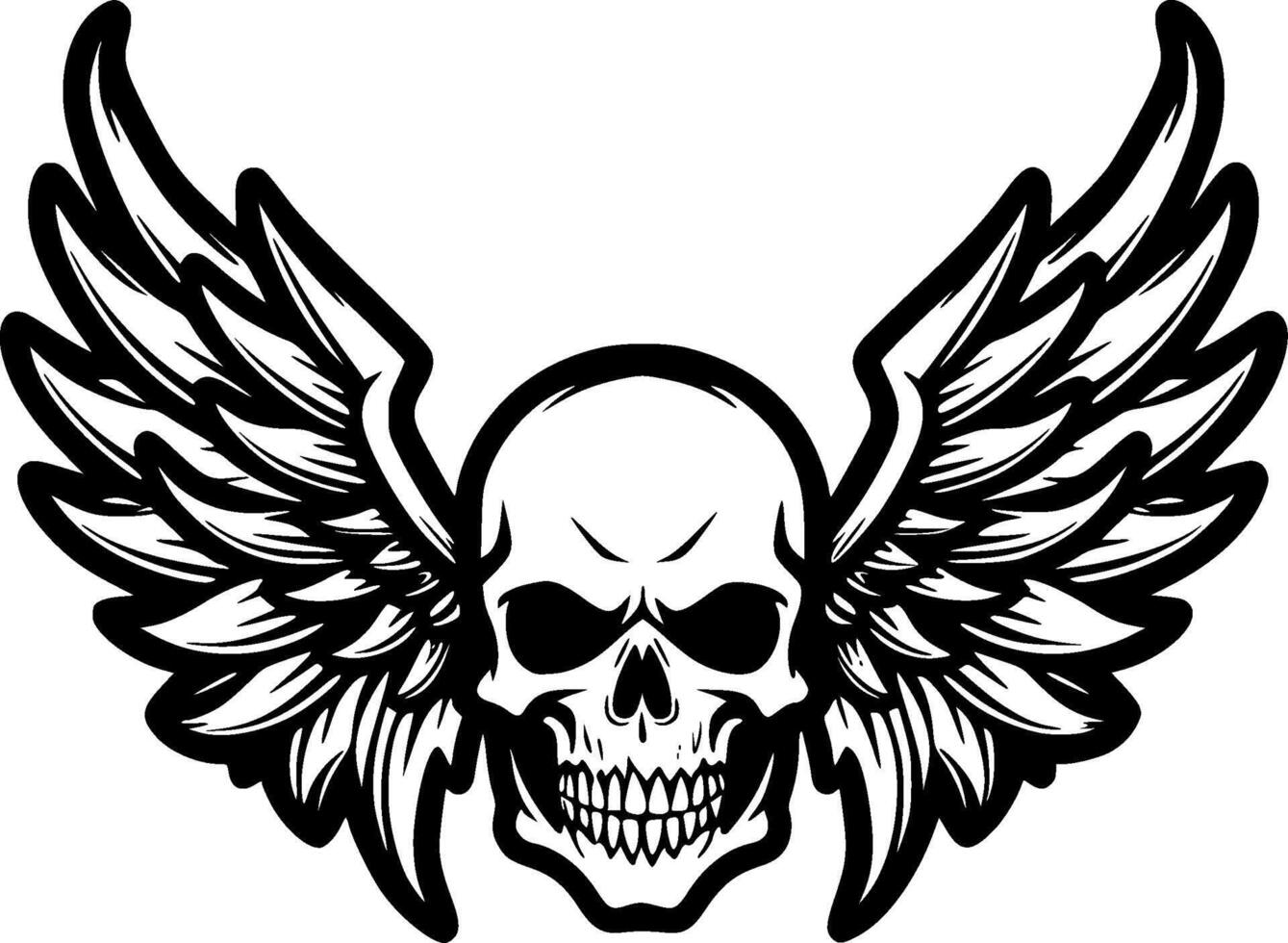 Skull - Minimalist and Flat Logo - illustration vector