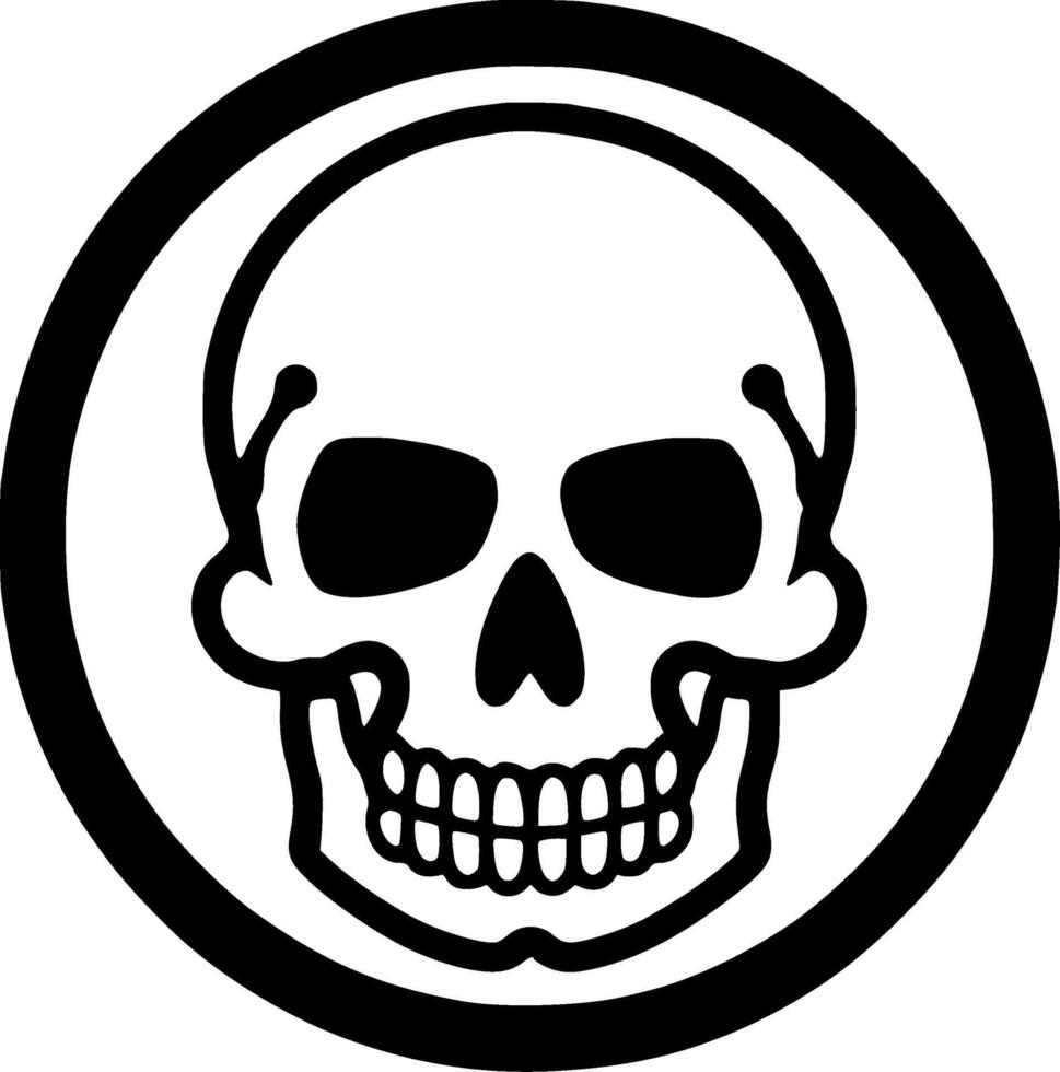 Skull, Minimalist and Simple Silhouette - illustration vector