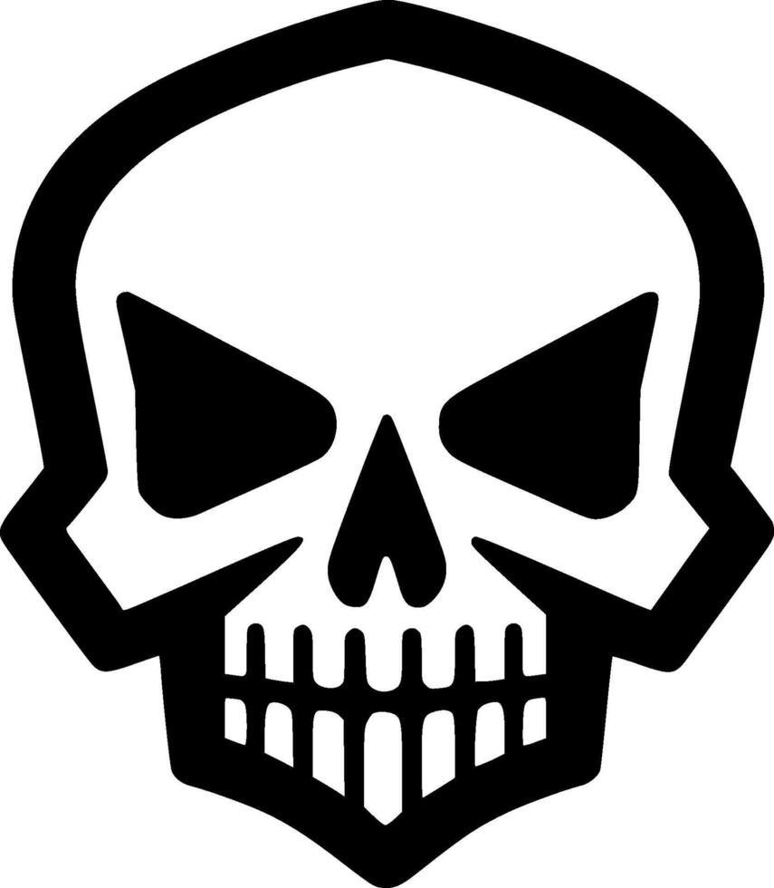 Skull - Minimalist and Flat Logo - illustration vector