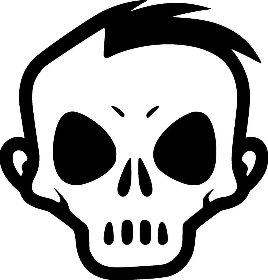 Skull - Minimalist and Flat Logo - illustration vector