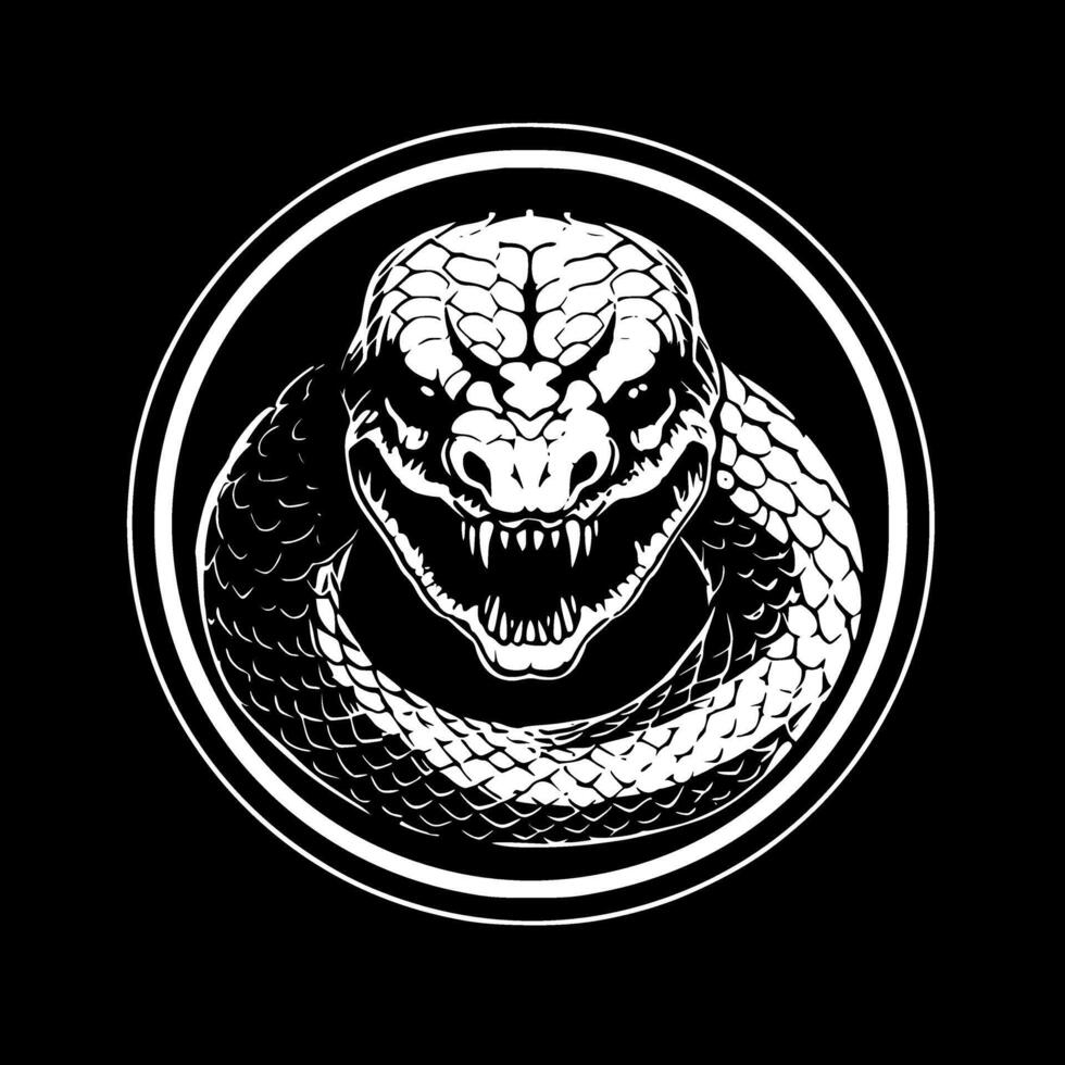 Snake, Minimalist and Simple Silhouette - illustration vector