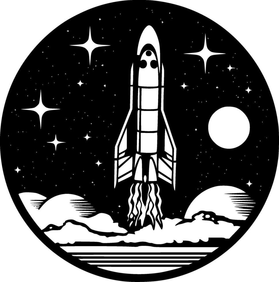 Space, Minimalist and Simple Silhouette - illustration vector