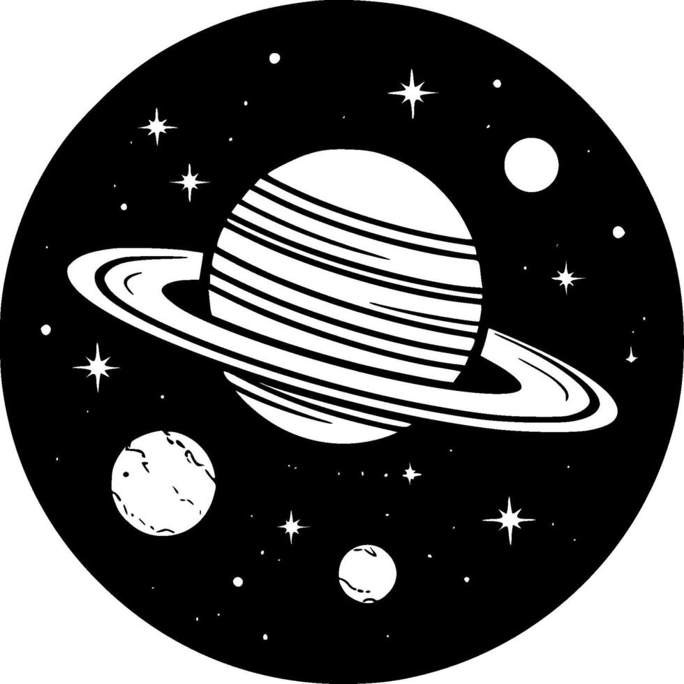 Space, Minimalist and Simple Silhouette - illustration vector