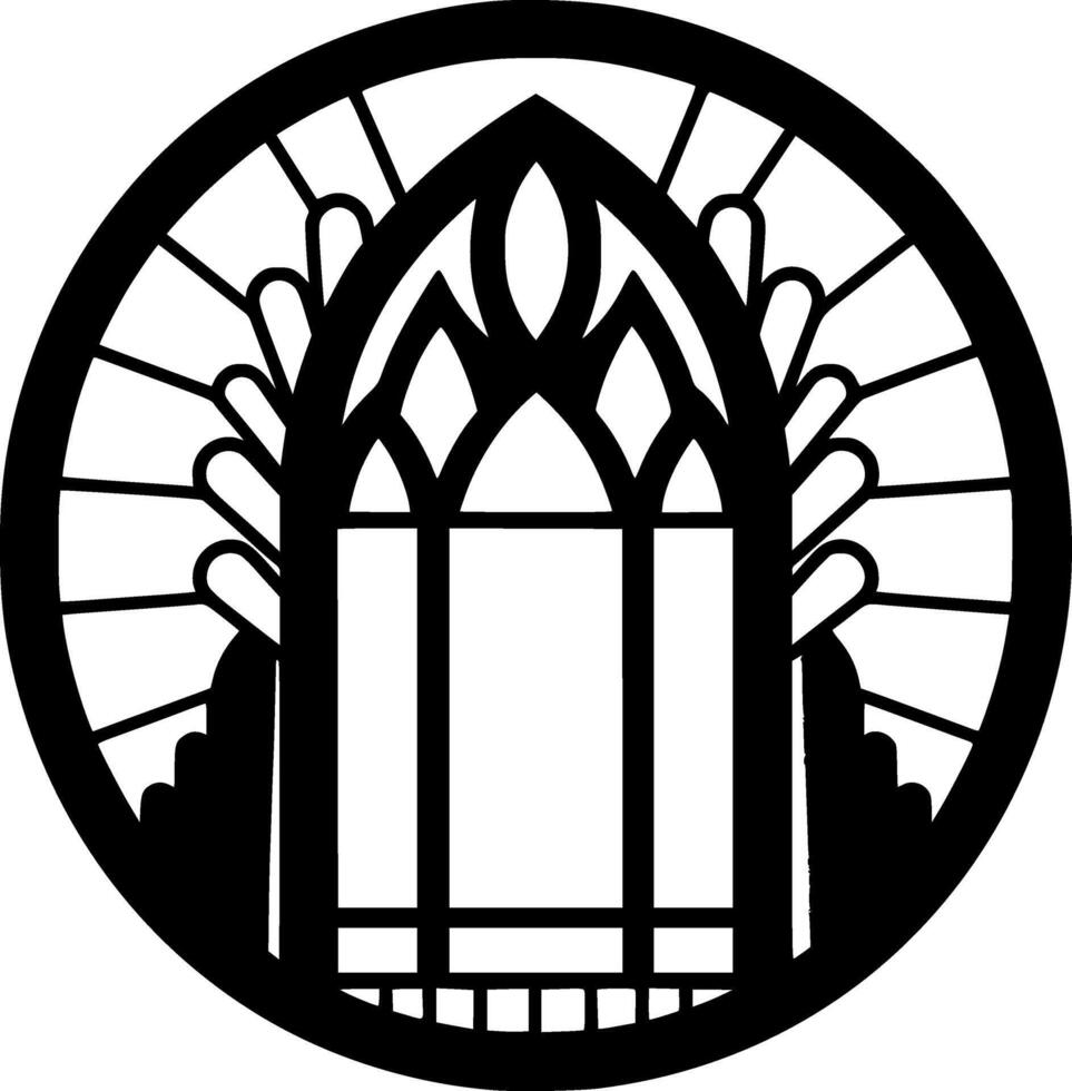 Stained Glass, Minimalist and Simple Silhouette - illustration vector