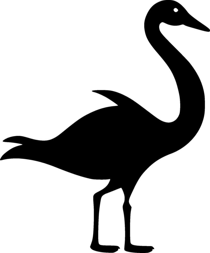 Swan, Minimalist and Simple Silhouette - illustration vector