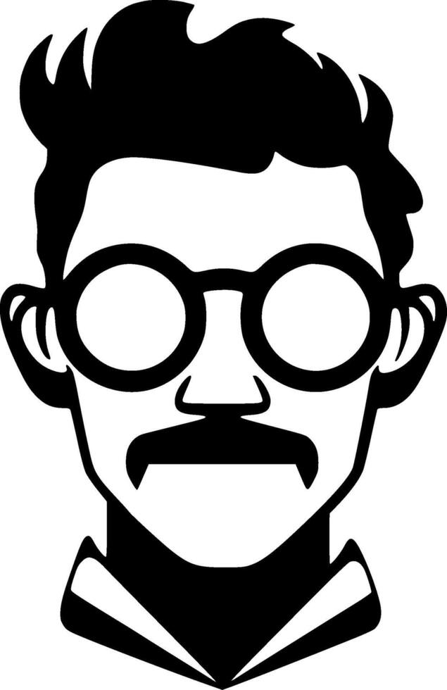 Teacher, Black and White illustration vector