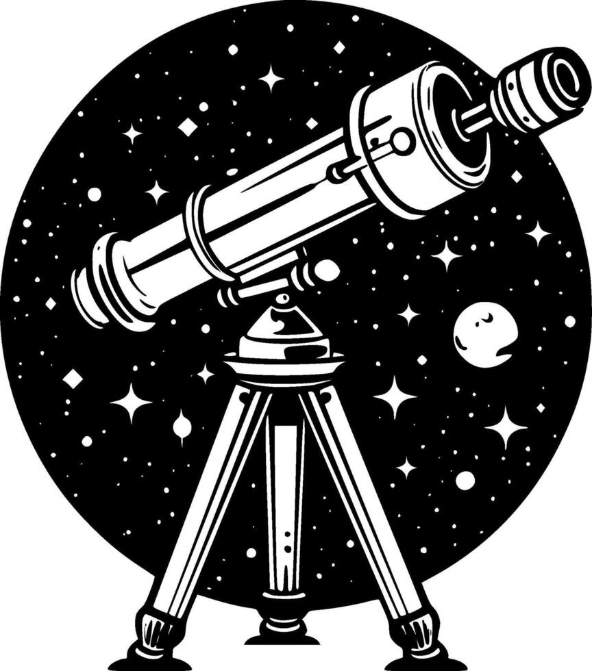 Telescope - High Quality Logo - illustration ideal for T-shirt graphic vector